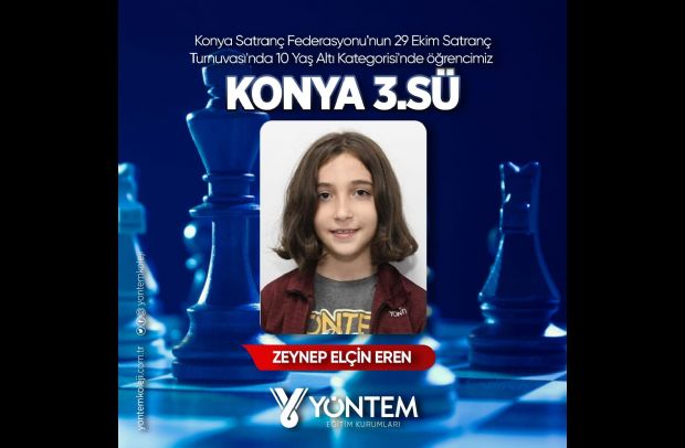 Satranç Turnuvası'nda  Konya 3.sü