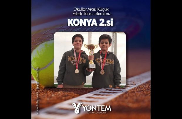 Okullar Arası Küçük Erkek Tenis takımımız Konya 2.si olmuştur.