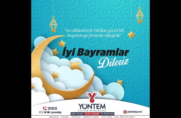 Ramazan Bayramınızı en içten dileklerimizle kutluyoruz.