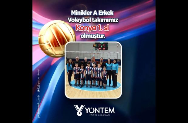 Minikler A Erkek Voleybol takımımız Konya 1. si olmuştur. 