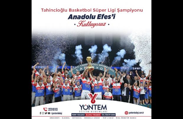 Tahincioğlu Basketbol Süper Ligi Şampiyonu Anadolu Efes'i kutluyoruz.