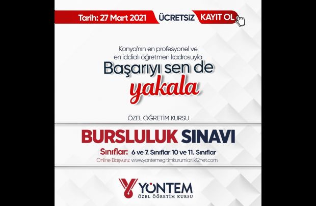 YÖNTEM ÖZEL ÖĞRETİM KURSU BURSLULUK SINAVI...