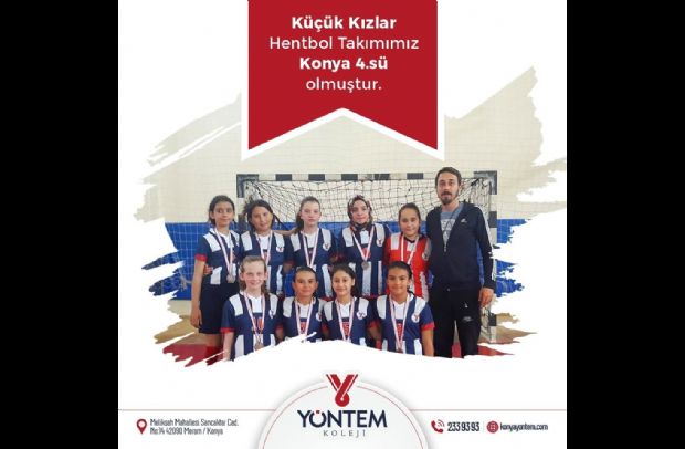 Küçük Kızlar Hentbol Takımımız, Konya 4.sü olmuştur. 