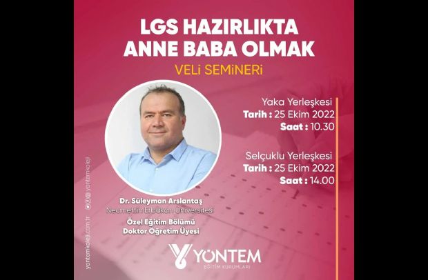 LGS Hazırlıkta Anne Baba Olmak Veli Semineri