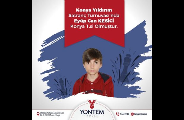 Öğrencimizi tebrik ediyoruz.