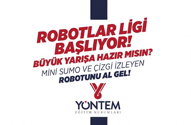 Yöntem Eğitim Kurumlarında Robotlar Ligi başlıyor.