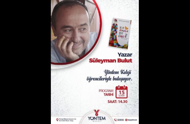 Yazar Süleyman Bulut, Yöntem Kolejinin kitap kurtlarıyla buluşuyor. 